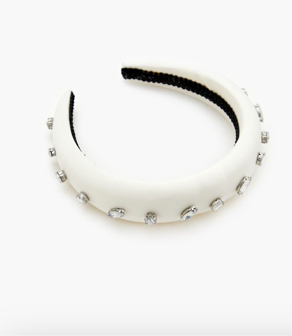 Bling Head Band-White