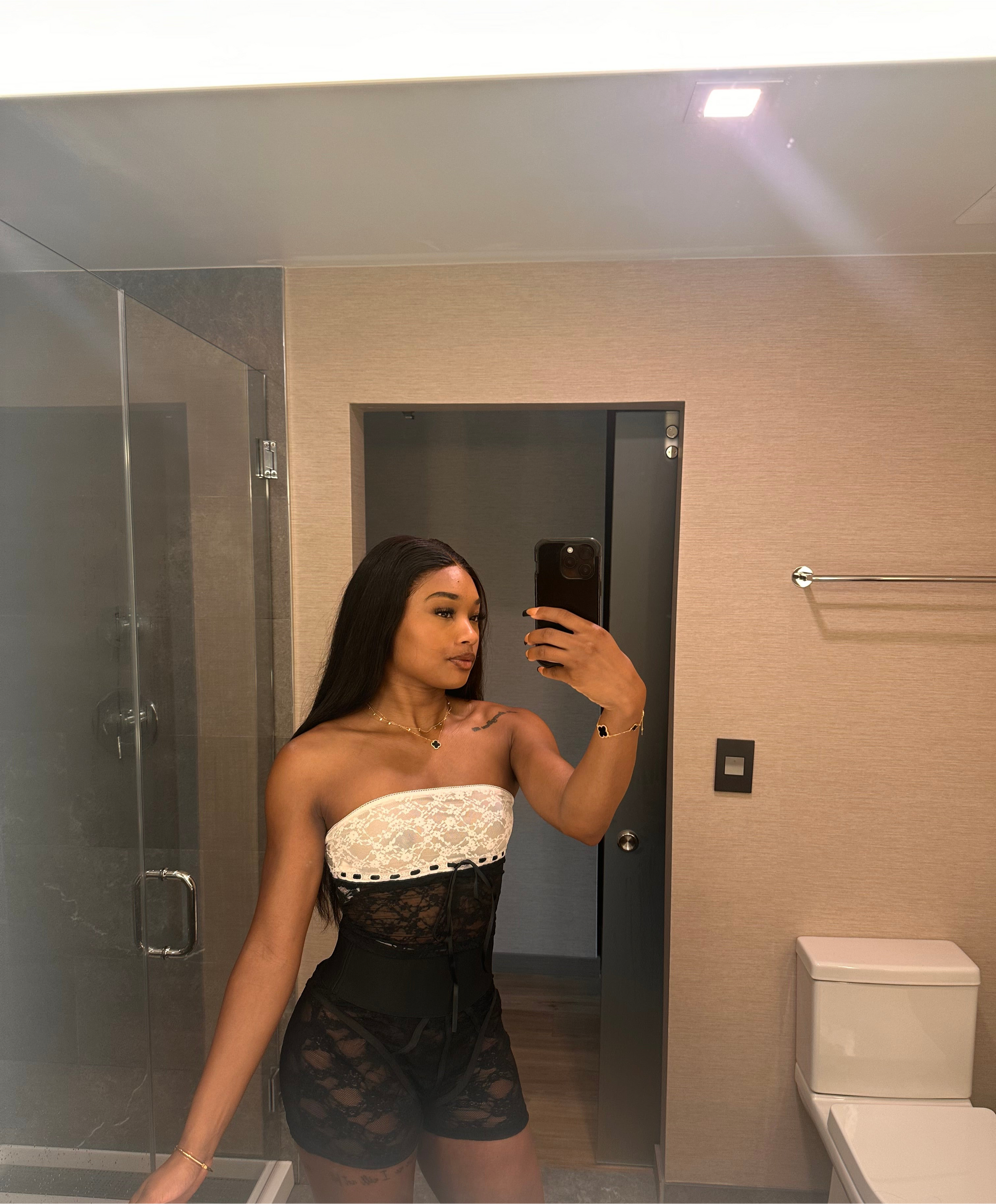 Cropped Lace Tube Top